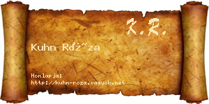 Kuhn Róza névjegykártya
