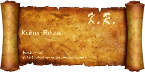Kuhn Róza névjegykártya