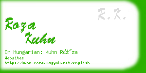 roza kuhn business card